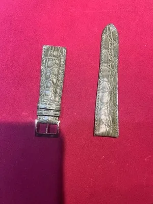 Cinturino per orologio in vera pelle di coccodrillo verde 22mm - CF22