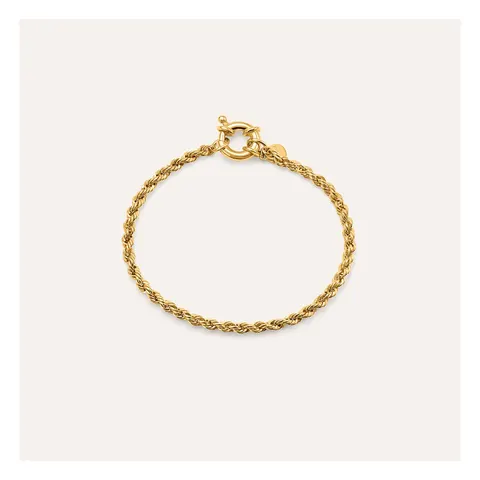 Stroili Silver Collection Bracciale dorato corda chiusura Argento 925 1699980