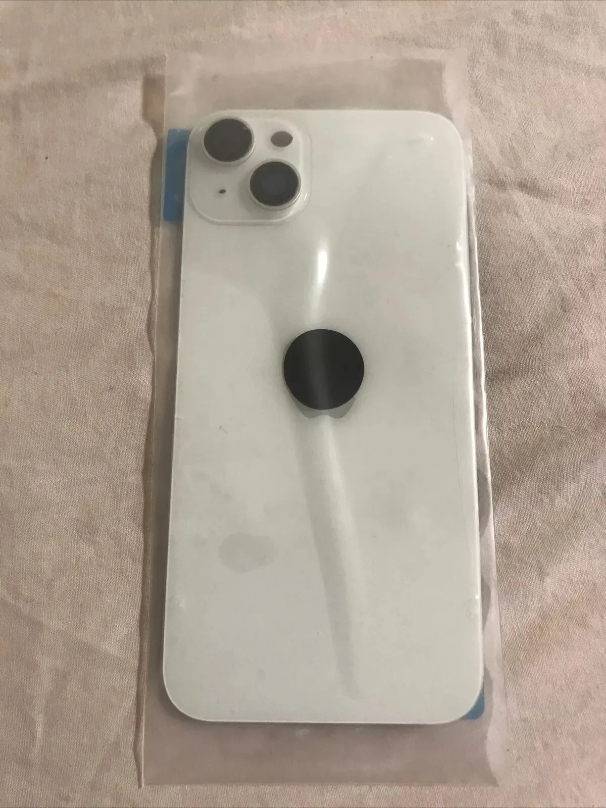 Back vetro Scocca Posteriore Per iPhone 14 Plus Compatibile Bianco Starlight