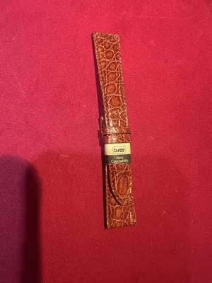 Cinturino per orologio Bros in vero coccodrillo 20mm marrone - 2606231532
