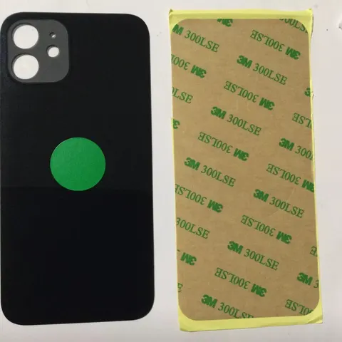 Back vetro Scocca Posteriore Per iPhone 12 Nero Grigio Siderale Foro BIG