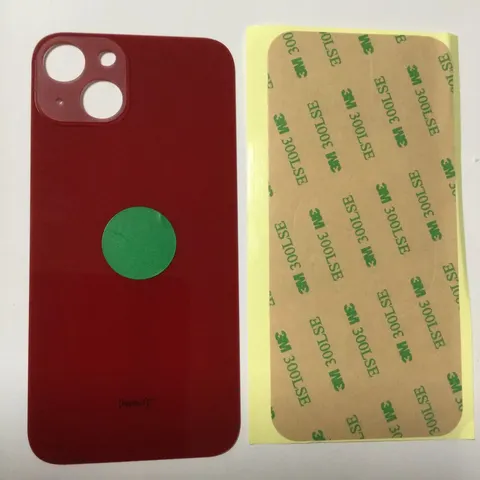 Back vetro Scocca Posteriore Per iPhone 13 , Rosso foro BIG