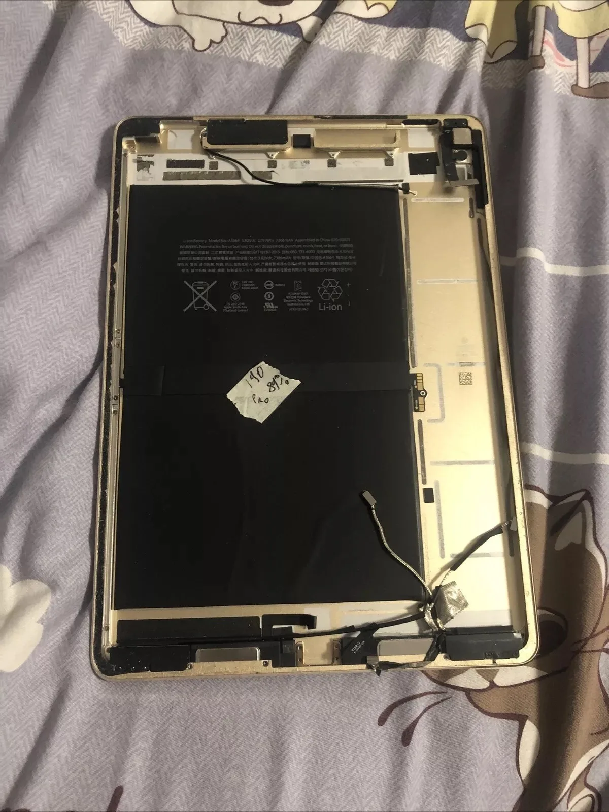 Originale Apple iPad Pro 9.7” A1673 Scocca For Parts Chassis A Oro