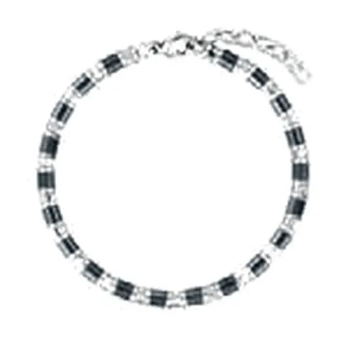 Stroili Man Code Bracciale con ceramica nera Acciaio 1681928