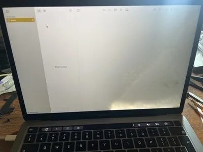 Apple Macbook Pro 13” 2020 A2338 3578 Display Lcd Acqua Buono Per Test C1 Silver