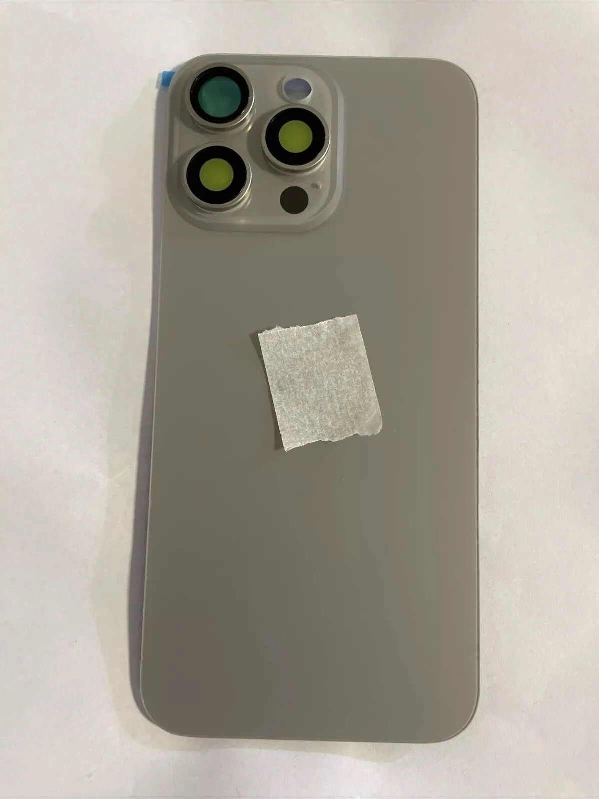 Back vetro Scocca Posteriore Per iPhone 15 Pro Max Comp. Argento natural titanio
