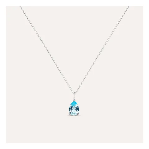 Stroili Amelie Collana goccia con topazio sky blue Oro 9kt 1413217
