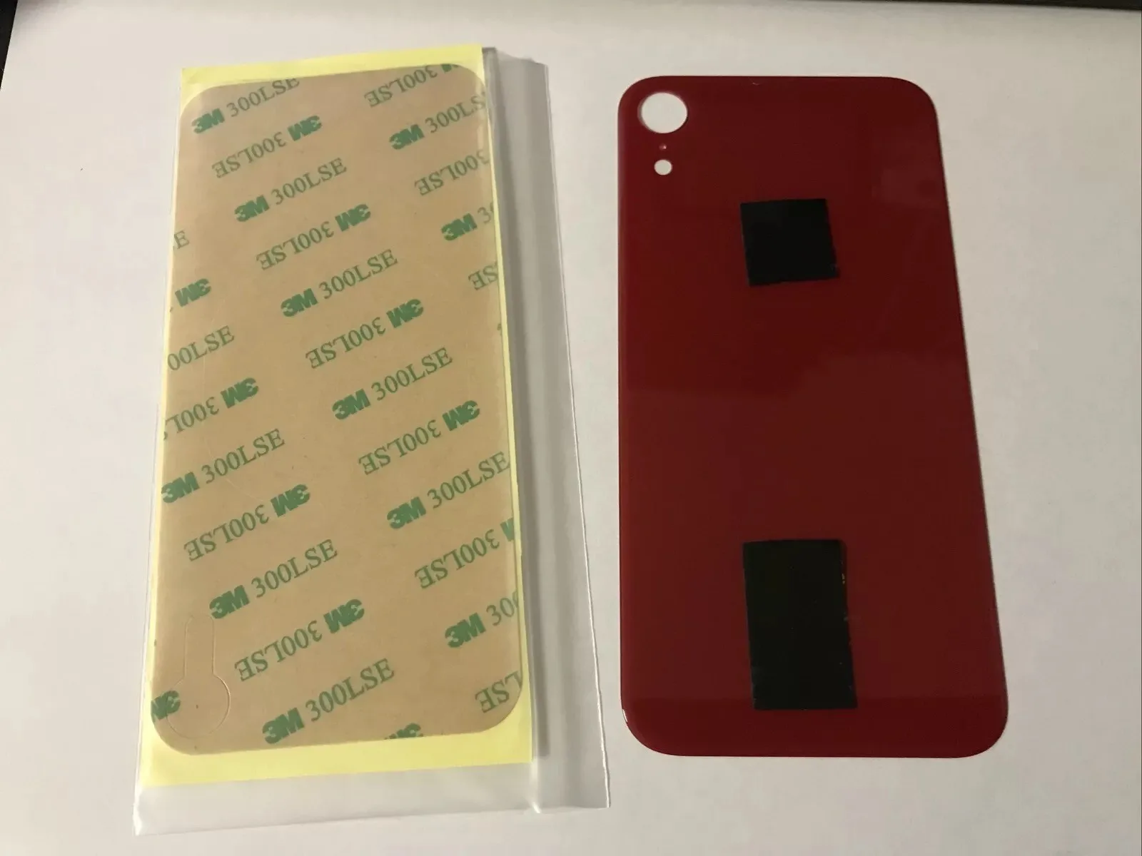 Back vetro compatibile Scocca Posteriore Per iPhone XR Rosso Foro Big con Logo