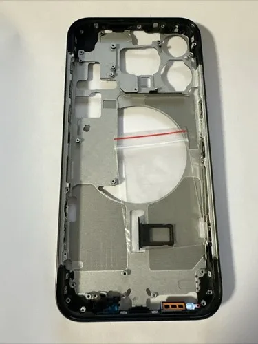Compatibile Per Apple scocca Chassis Iphone Frame 15 Pro Max Nero Grigio + Vetro