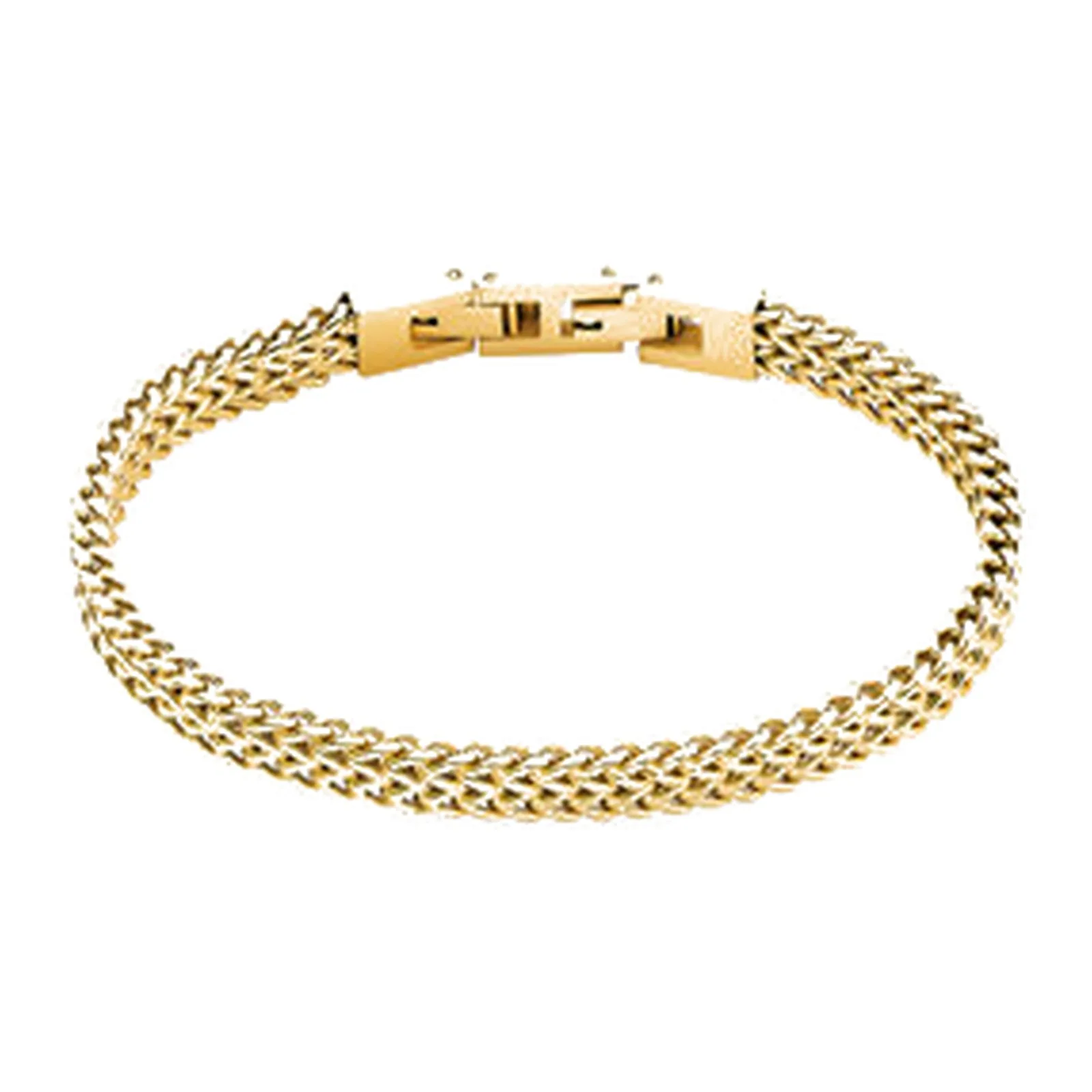 Stroili Man Code Bracciale dorato doppia groumette Acciaio 1699808