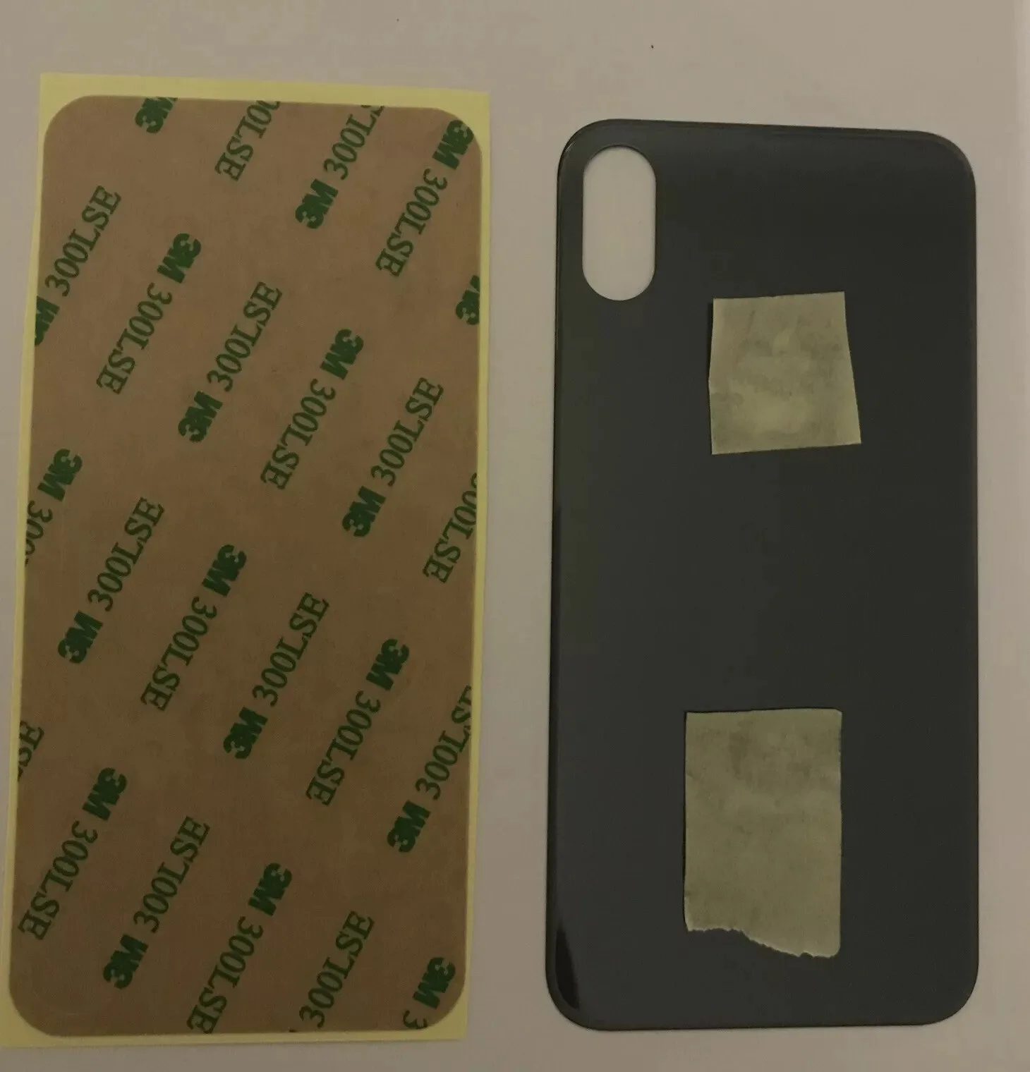 Back vetro Scocca Posteriore Per iPhone XS, Nero GRIGIO SIDERALE Foro Big