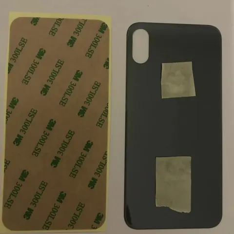 Back vetro Scocca Posteriore Per iPhone XS, Nero GRIGIO SIDERALE Foro Big