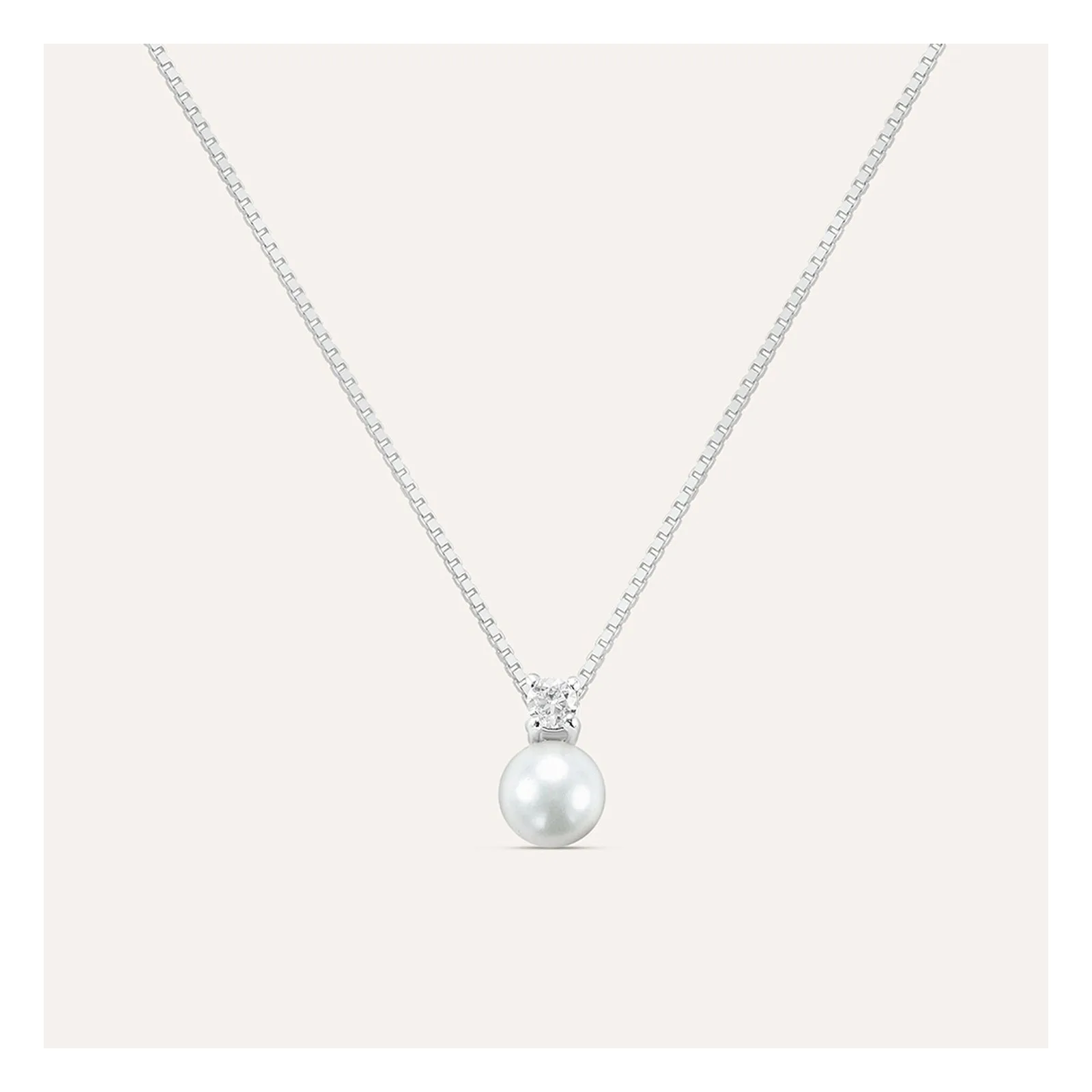 Stroili Silver Pearls Collana con cubic zirconia e perla Argento 925 1693186