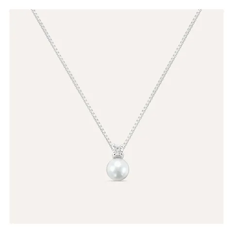 Stroili Silver Pearls Collana con cubic zirconia e perla Argento 925 1693186