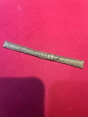 Cinturino per orologio in vera pelle di coccodrillo verde 12mm - 2606251254