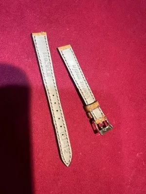 Cinturino per orologio in pelle di struzzo color cuoio F121 12mm