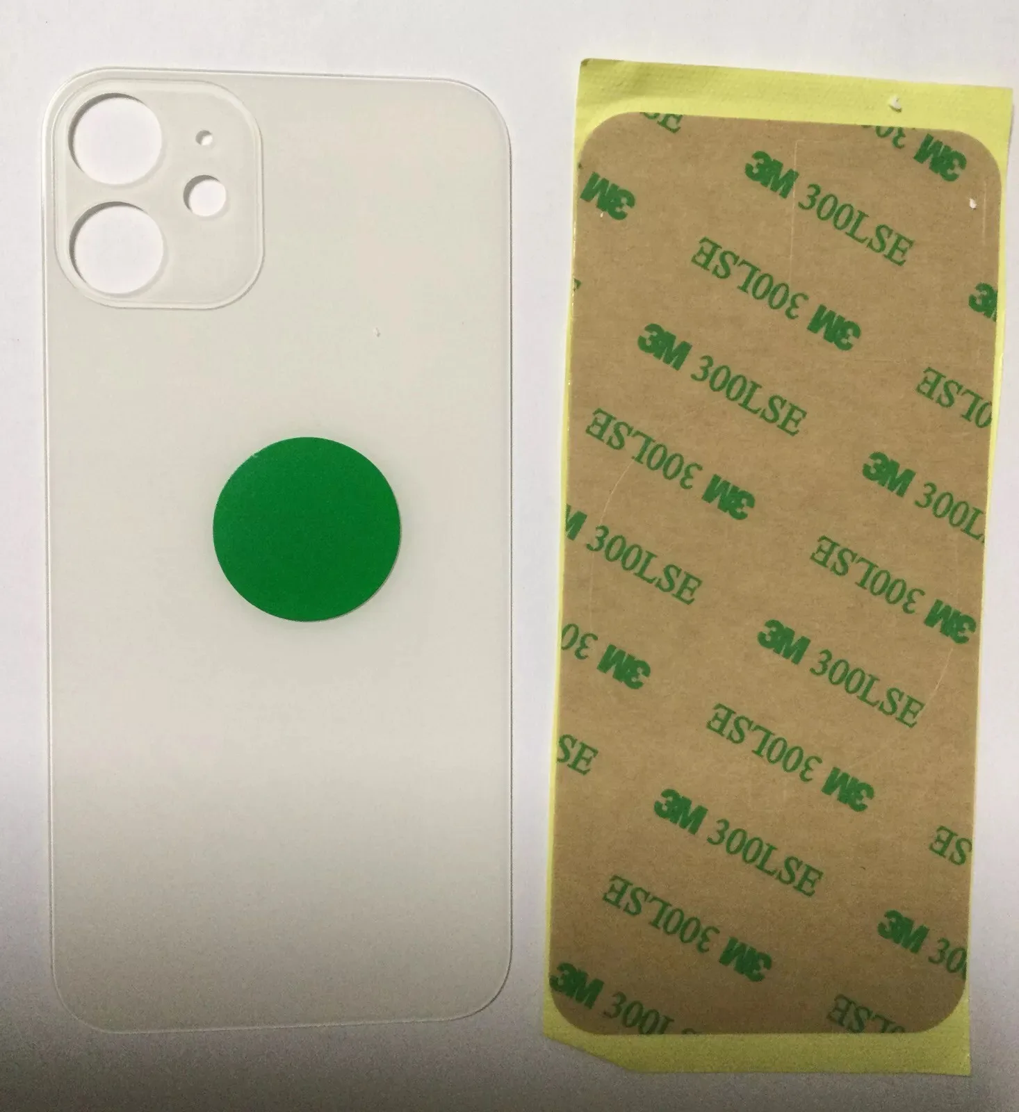 Back vetro Scocca Posteriore Per iPhone 12 Mini, Bianco Foro BIG
