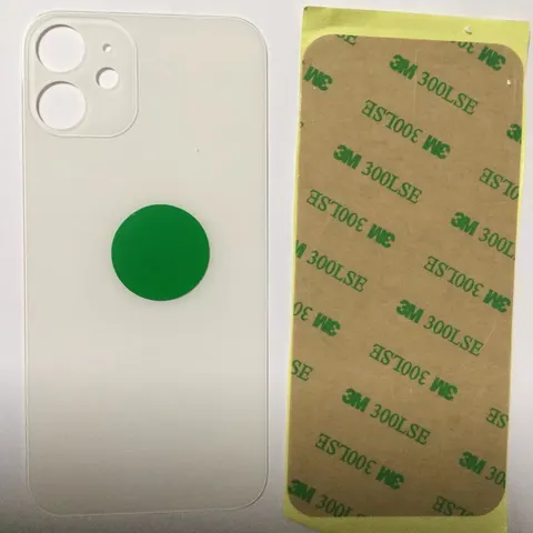 Back vetro Scocca Posteriore Per iPhone 12 Mini, Bianco Foro BIG