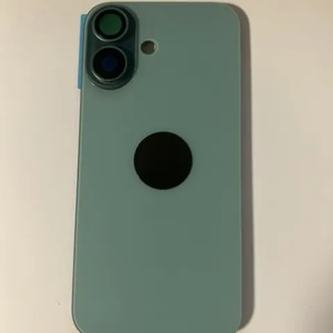 Back vetro Scocca Posteriore Per iPhone 16 plus Compatibile Magneti Verde Acqua
