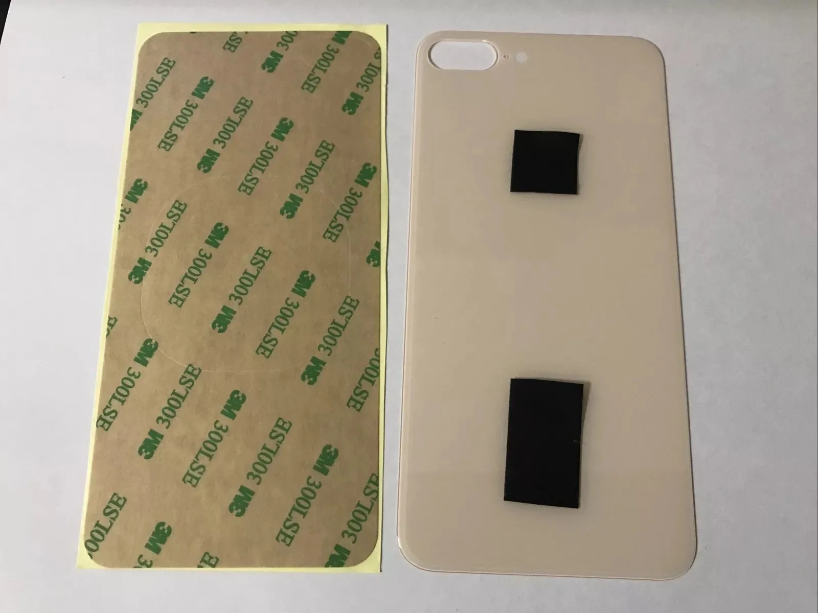 Back vetro Scocca Posteriore Per iPhone 8 Plus Rose Gold Foro Big