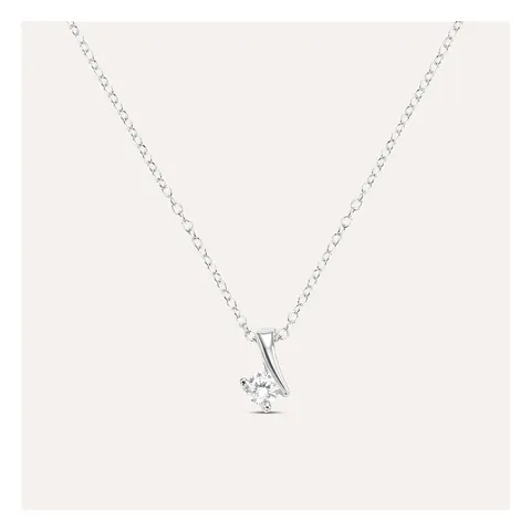 Stroili Silver Elegance Collana punto luce virgola con cubic Argento 925 1679362