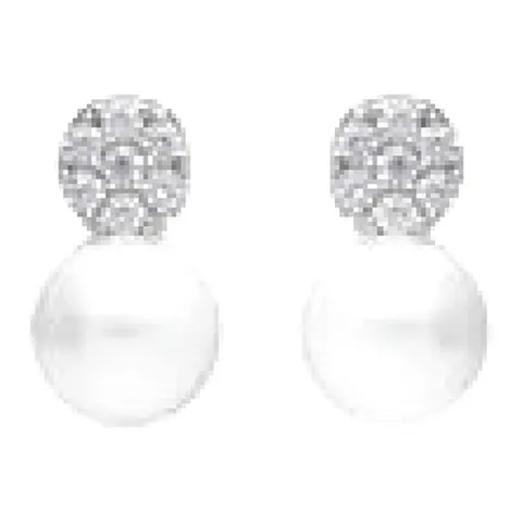 Stroili Silver Pearls Orecchini lobo con cubic zirconia Argento 925 1693200