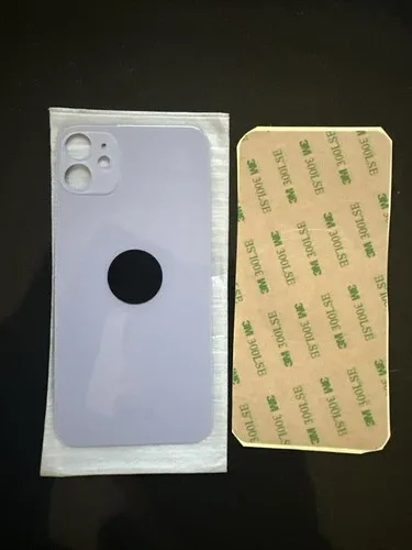 Back vetro Scocca Posteriore Per iPhone 11, Lilla Chiaro No viola scuro Foro Big
