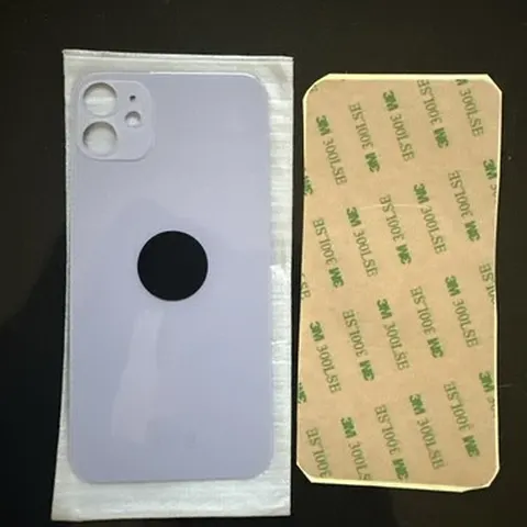 Back vetro Scocca Posteriore Per iPhone 11, Lilla Chiaro No viola scuro Foro Big