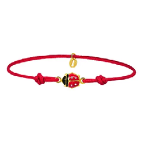 Stroili Mon Petit Bracciale con smalto e cordino Oro 9kt 1425435