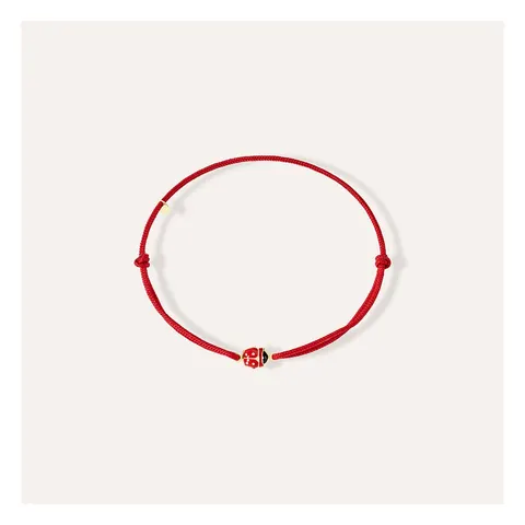 Stroili Mon Petit Bracciale con smalto e cordino Oro 9kt 1425435