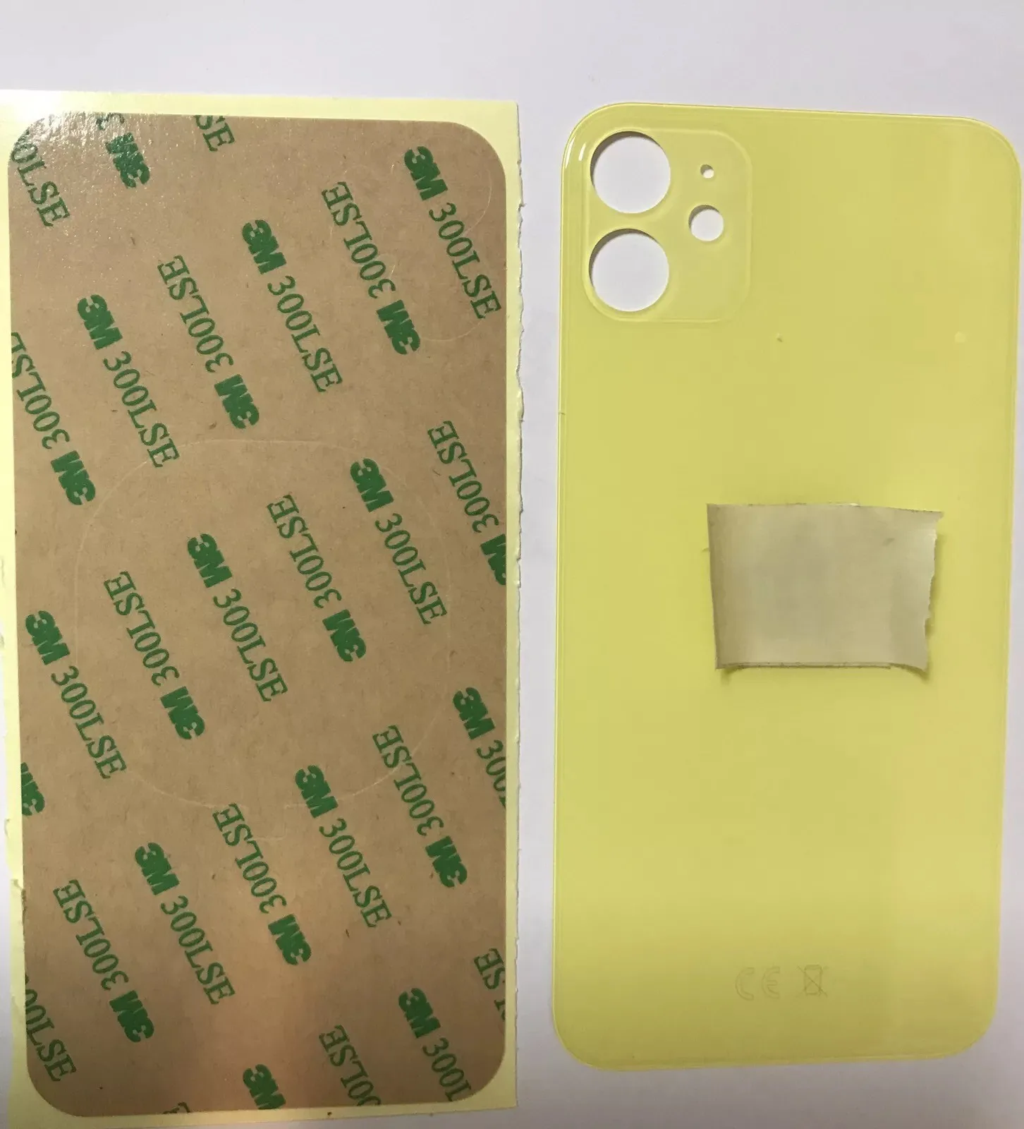 Back vetro Scocca Posteriore Per iPhone 11, GIallo Foro Big