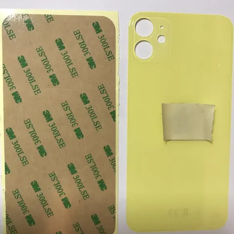 Back vetro Scocca Posteriore Per iPhone 11, GIallo Foro Big