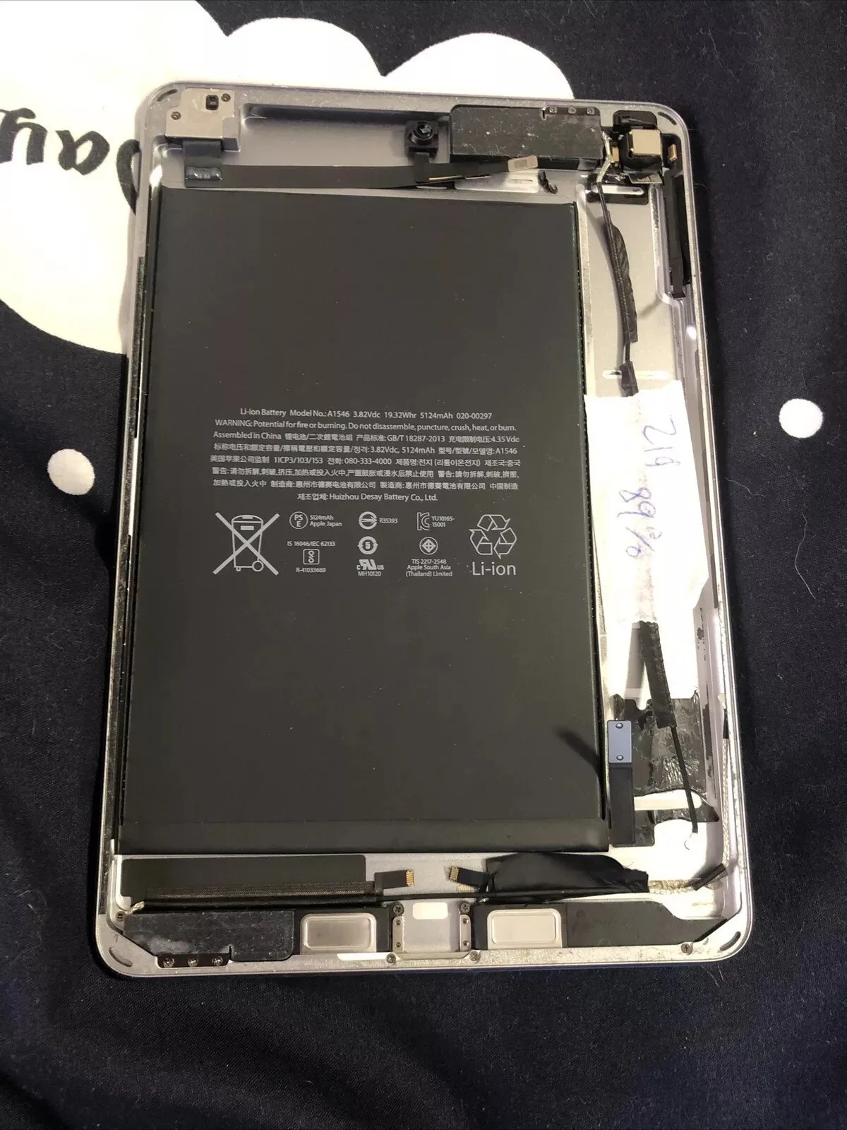 Originale Apple iPad Mini 4 A1538 Wifi Scocca Chassis grigio nero Semi Completo