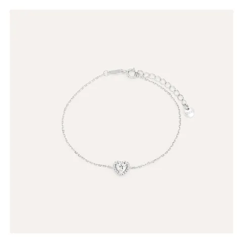 Stroili Silver Elegance Bracciale cuore con cubic zirconia Argento 925 1688375