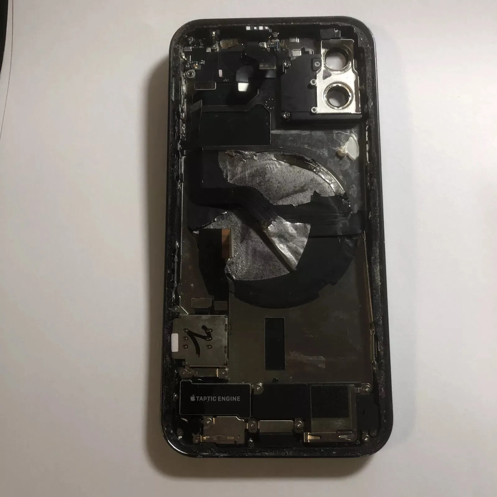 Original Apple Iphone 12 Chassis Lighting Vibratore scocca nero Cdma Bx Difetti