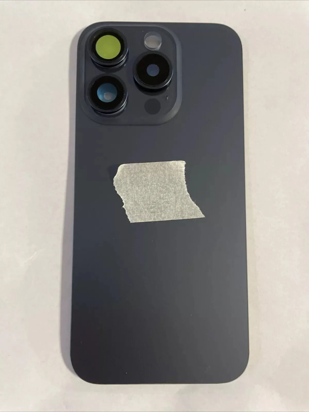 Back vetro Scocca Posteriore Per iPhone 15 Pro Compatibile Magneti Blu
