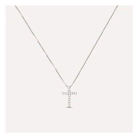 Stroili Silver Elegance Collana croce con cubic zirconia Argento 925 1628518