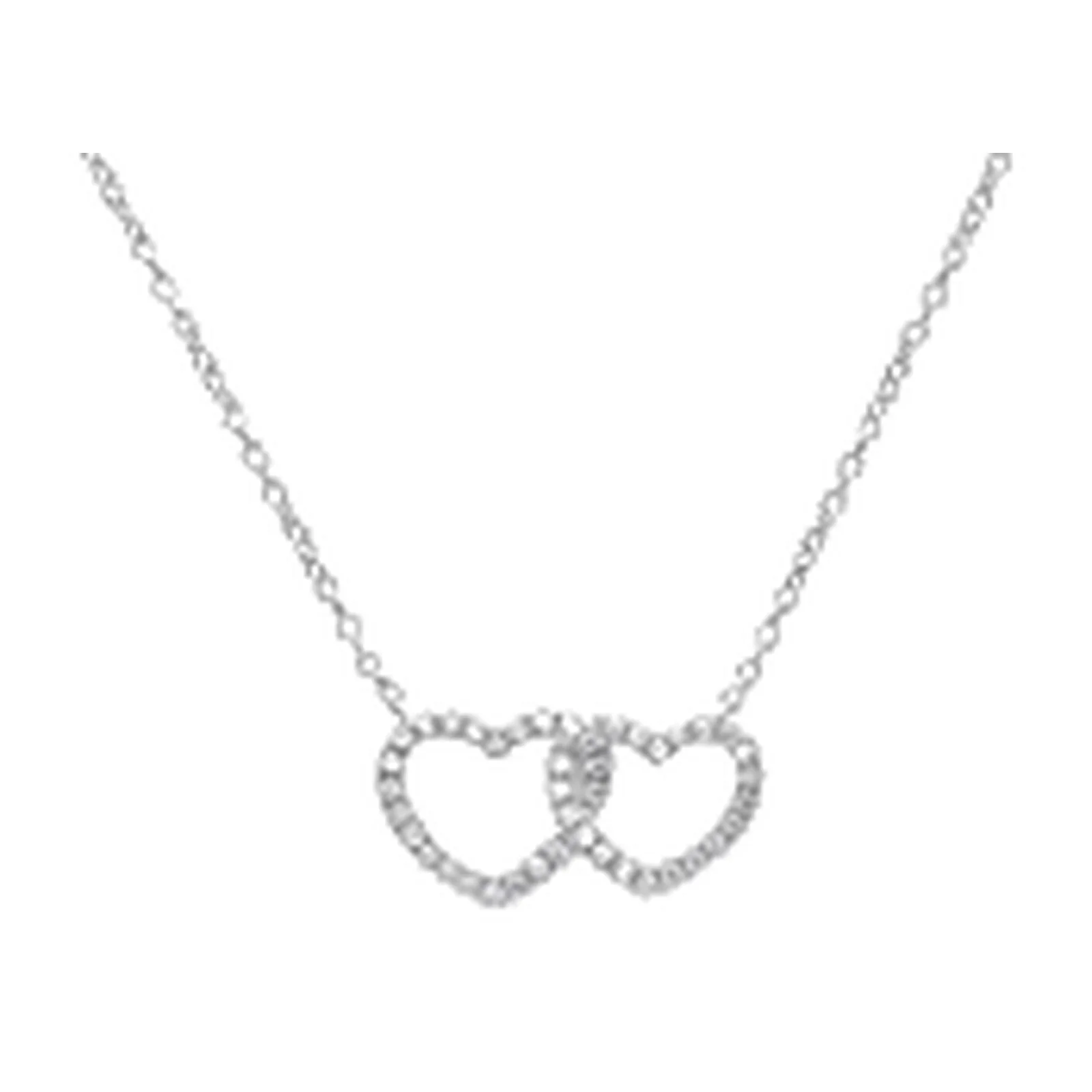 Stroili Silver Moments Collana doppio cuore con cubic Argento 925 1680826