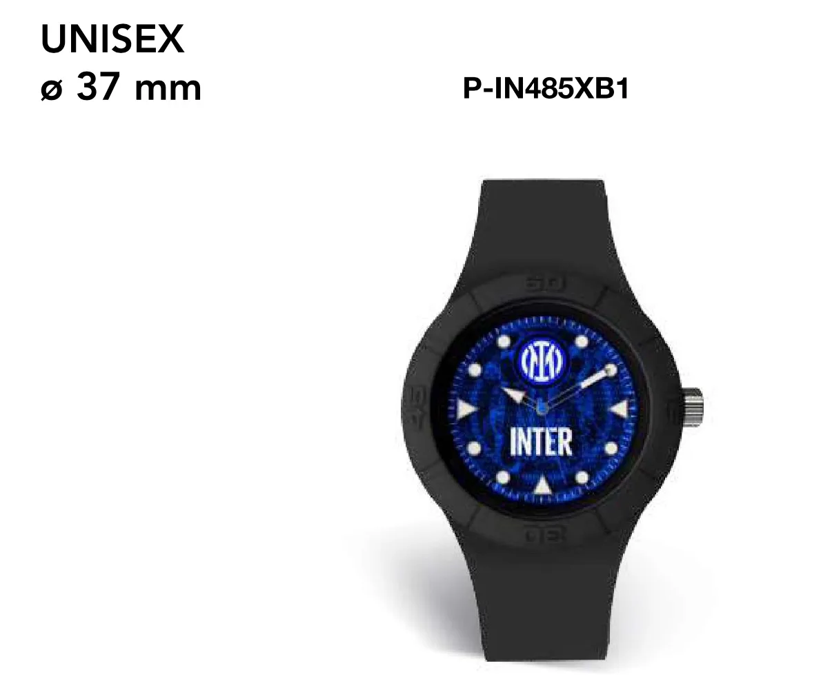 LD FC Inter Orologio Calcio Deep Five Unisex 37 mm P-IN485XB1 Originale Ufficiale