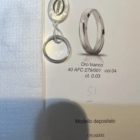 Anello UnoAerre in argento 925 misura 53 - 40 AFC 279/001