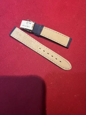 Cinturino per orologio in pelle scamosciata blu da 18mm - U0660450064