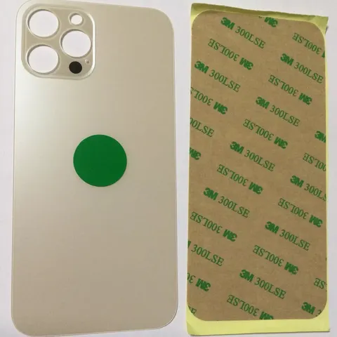 Back vetro Scocca Posteriore Per iPhone 12 Pro Max, Oro Foro BIG