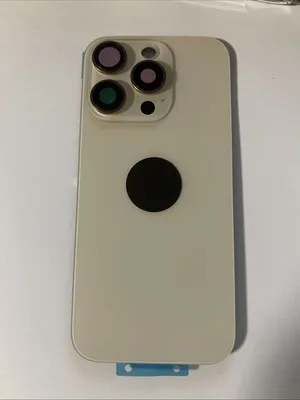 Back vetro Scocca Posteriore Per iPhone 16 Pro Max Compatibile Oro