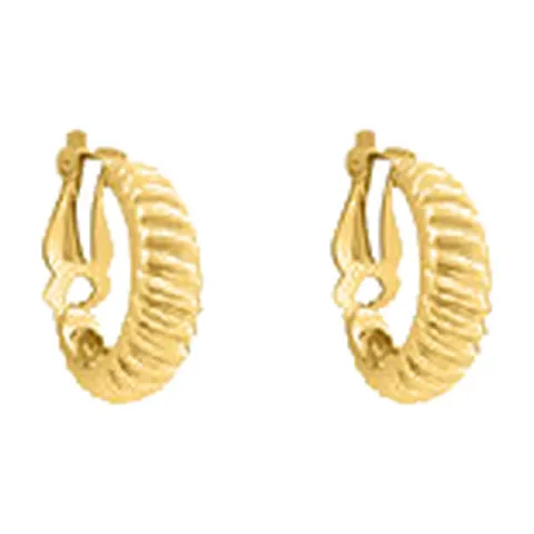 Stroili Radiance Collection Orecchini a cerchio con clip dorati Acciaio 1691917