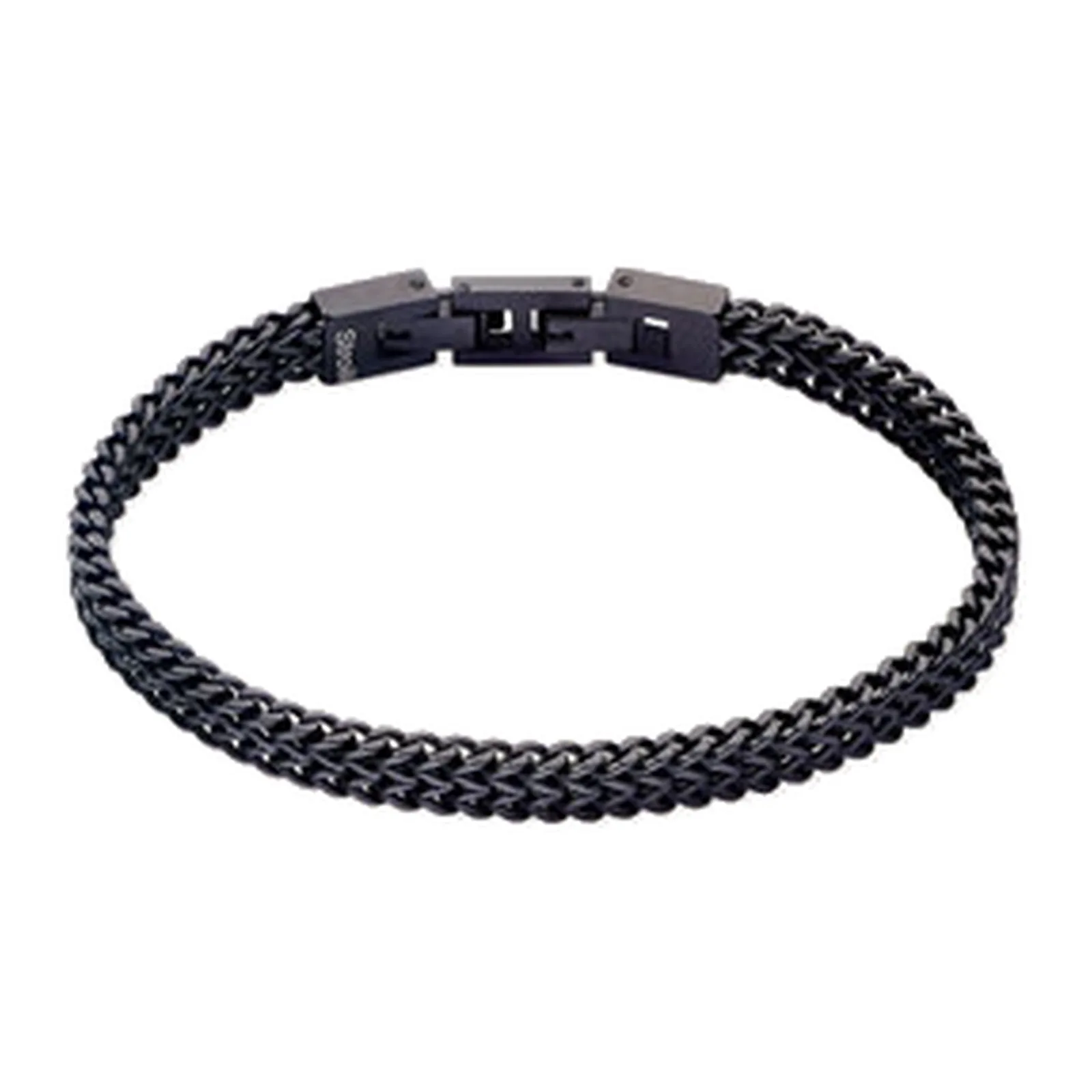 Stroili Man Code Bracciale nero doppia groumette Acciaio 1699806