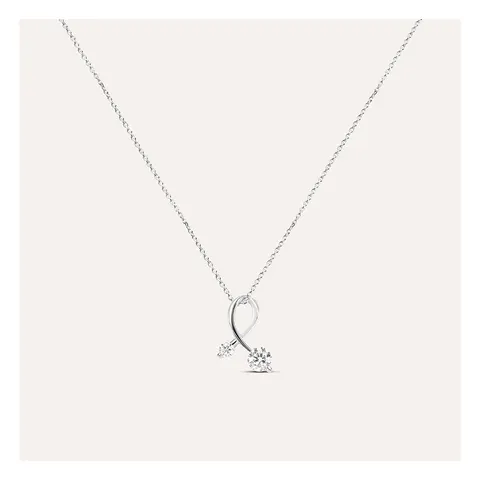 Stroili Silver Elegance Collana punto luce doppio con cubic Argento 925 1678976