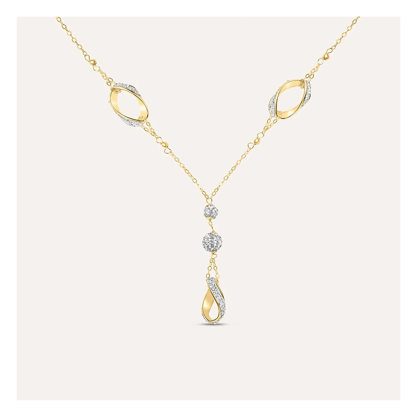 Stroili Christelle Collana con cristalli Oro 9kt 1412316