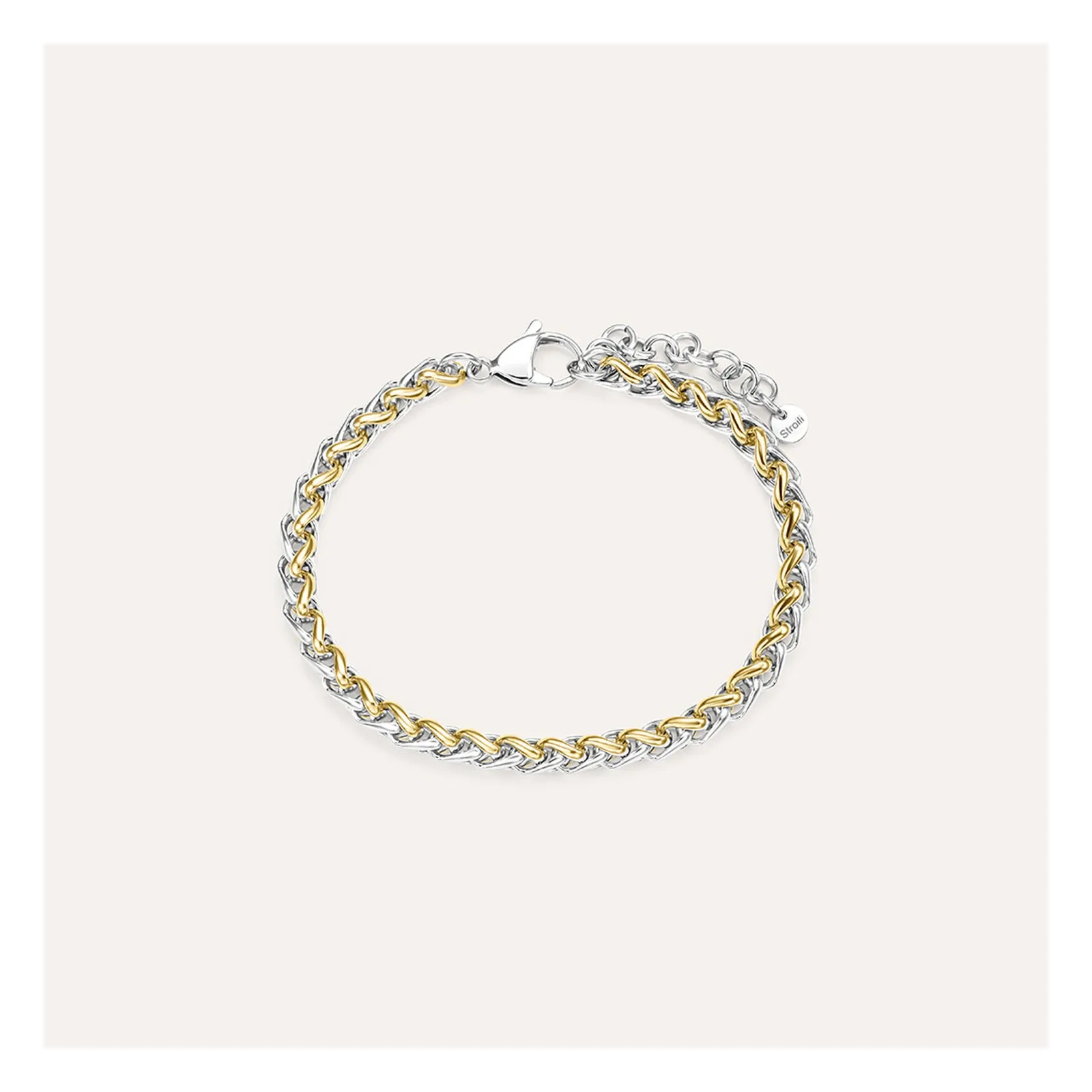 Stroili Man Code Bracciale palm chain bicolore Acciaio 1681938