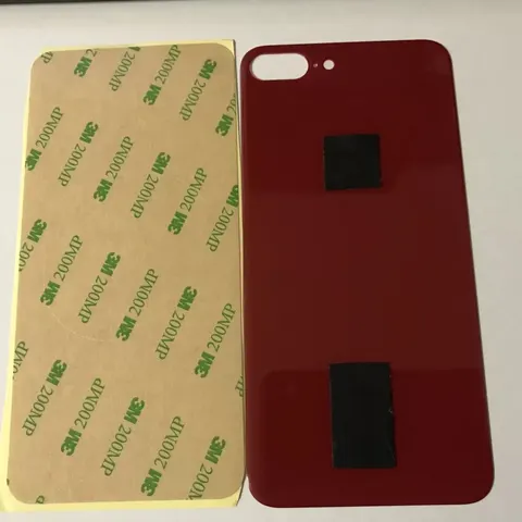 Back vetro Scocca Posteriore Per iPhone 8 Plus Rosso Foro Big