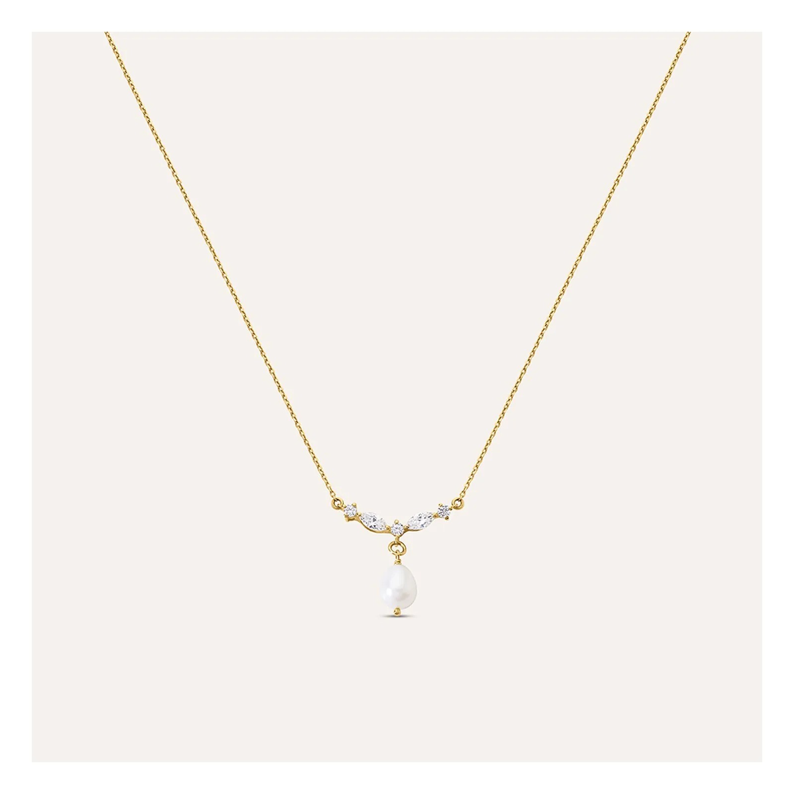 Stroili Gabrielle Collana con perle e cubic zirconia Oro 9kt 1437999